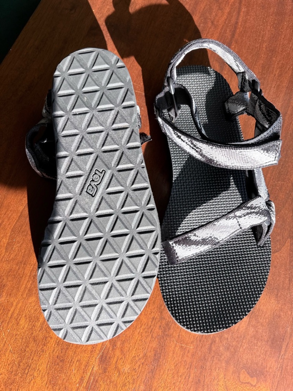 Women’s Black and Gray Teva Sandals - Size 8 Barely worn